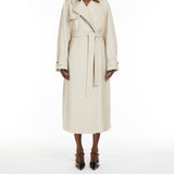 Water-repellent twill trench coat
