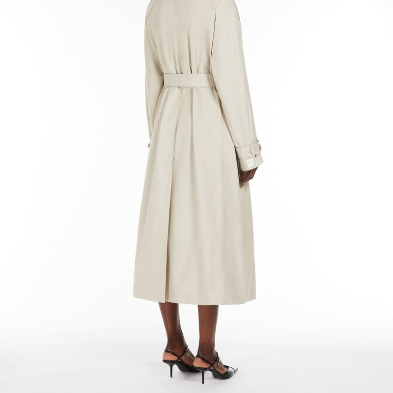 Water-repellent twill trench coat