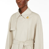 Water-repellent twill trench coat