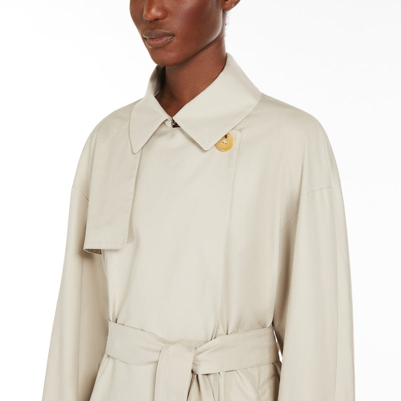 Water-repellent twill trench coat