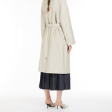Single-breasted water-repellent twill trench coat