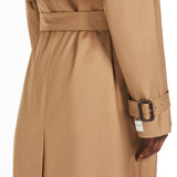 Oversized water-repellent cotton trench coat