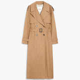 Oversized water-repellent cotton trench coat