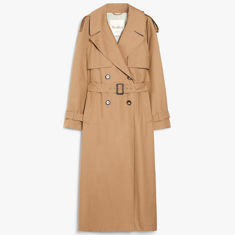 Oversized water-repellent cotton trench coat