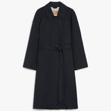 Single-breasted water-repellent twill trench coat