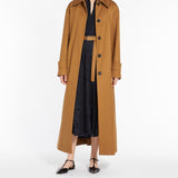 Water-repellent gabardine trench coat