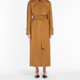 Water-repellent gabardine trench coat