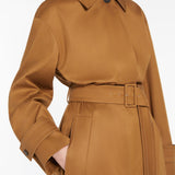 Water-repellent gabardine trench coat
