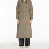 Long, water-repellent taffeta parka