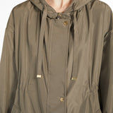 Long, water-repellent taffeta parka