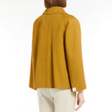 Water-repellent cotton and linen cropped trench coat