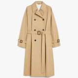 Reversible trench coat in water-repellent gabardine
