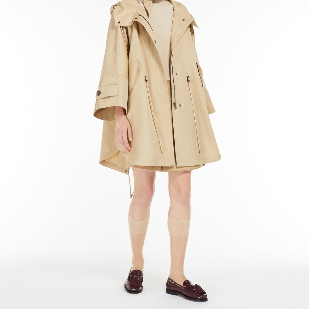 関税込◆Max Mara◆ Cotton gabardine Sigfrid capeジャケット Water-repellent cotton gabardine cape, sand | Weekend Max Mara