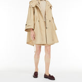 Water-repellent cotton gabardine cape