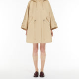 Water-repellent cotton gabardine cape