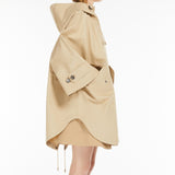 Water-repellent cotton gabardine cape