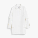 Water-repellent gabardine trench coat