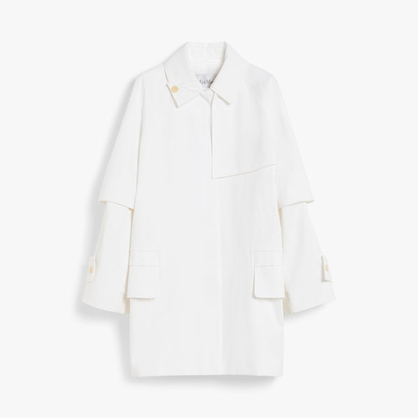 Water-repellent gabardine trench coat