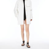 Water-repellent gabardine trench coat