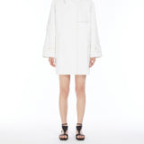 Water-repellent gabardine trench coat