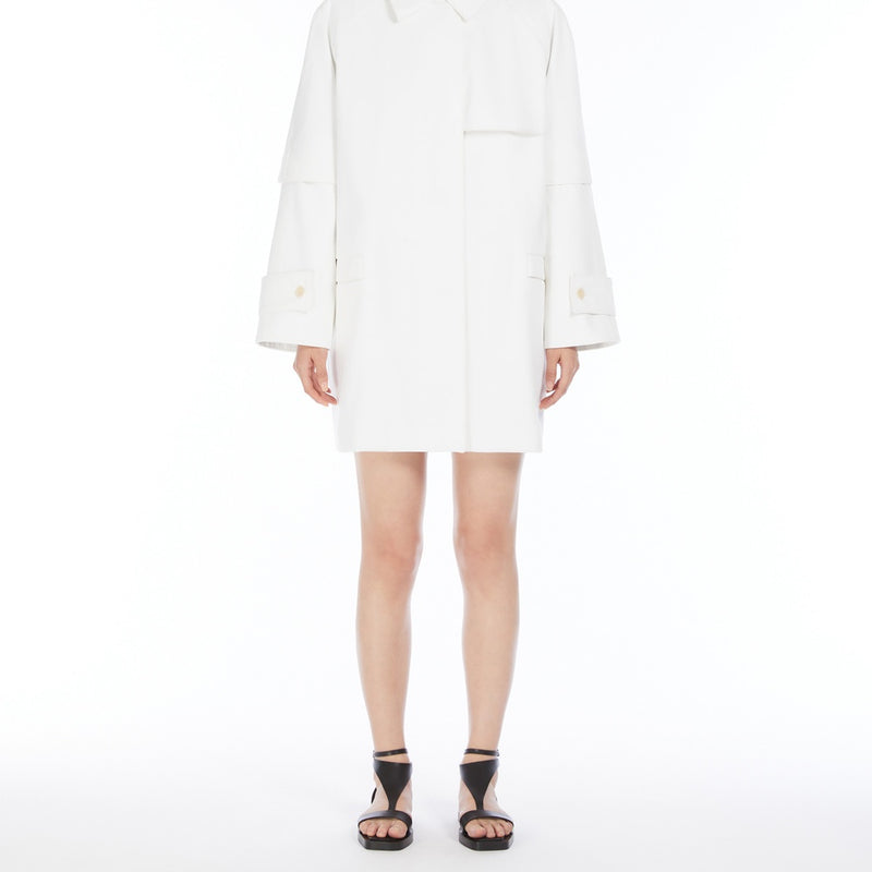 Water-repellent gabardine trench coat