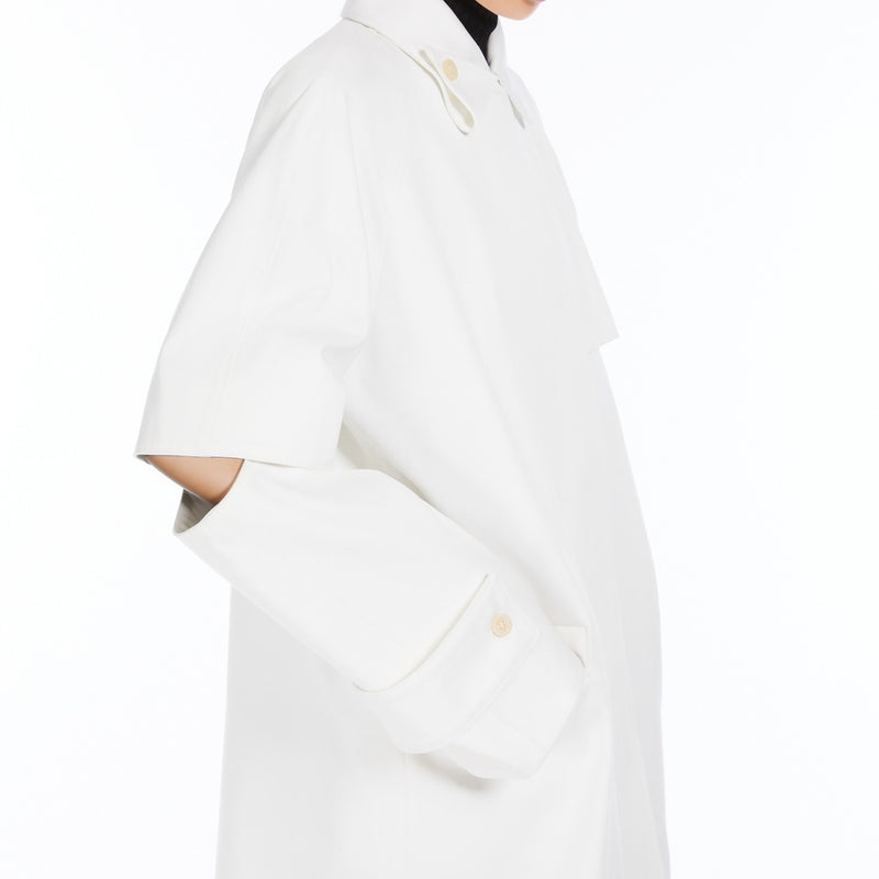 Water-repellent gabardine trench coat