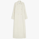 Long linen cloth trench coat