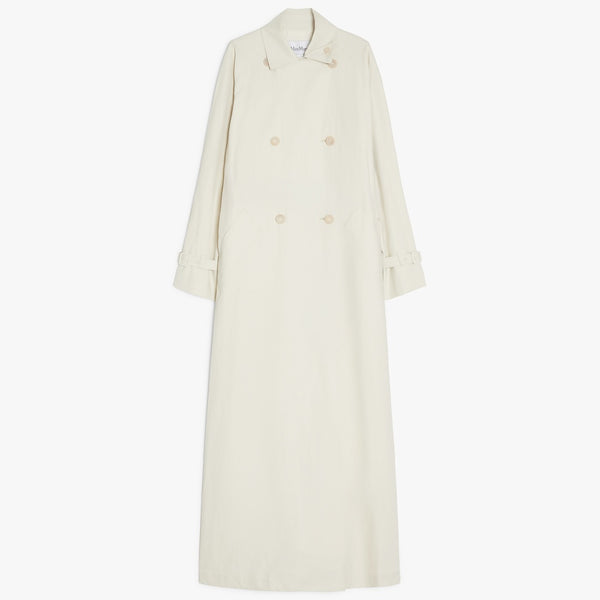 Long linen cloth trench coat