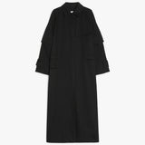 Long water-repellent cotton trench coat