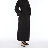 Long water-repellent cotton trench coat