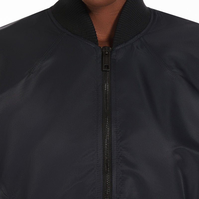 Short padded bomber jacket
