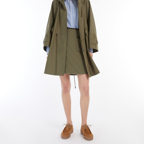 Water-repellent cotton gabardine cape