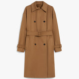 Short water-repellent cotton trench coat