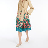 Water-repellent cotton gabardine trench coat