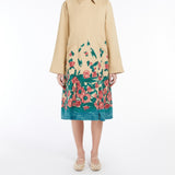 Water-repellent cotton gabardine trench coat