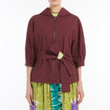 Reversible windbreaker in water-repellent fabric