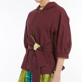 Reversible windbreaker in water-repellent fabric