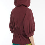 Reversible windbreaker in water-repellent fabric