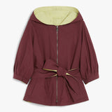 Reversible windbreaker in water-repellent fabric