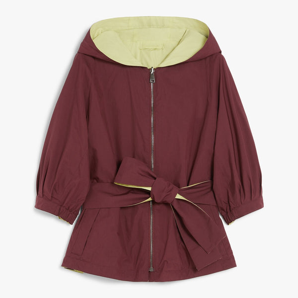 Reversible windbreaker in water-repellent fabric
