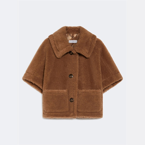 Short teddy fabric cape