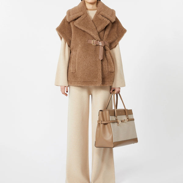 Alpaca cashmere teddy cape