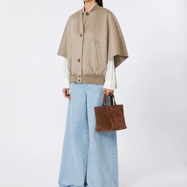 Lightweight cashmere cape