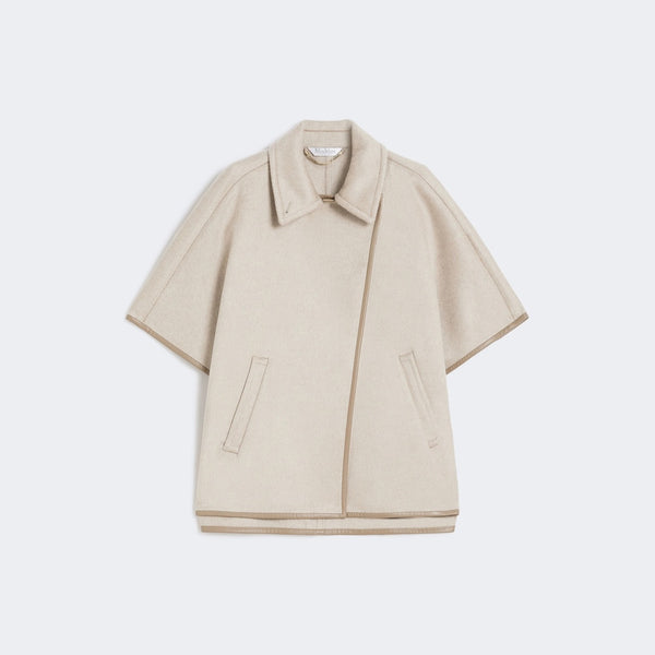 Cashmere cape with sable texture