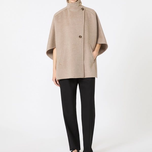 Lightweight cashmere loden cape