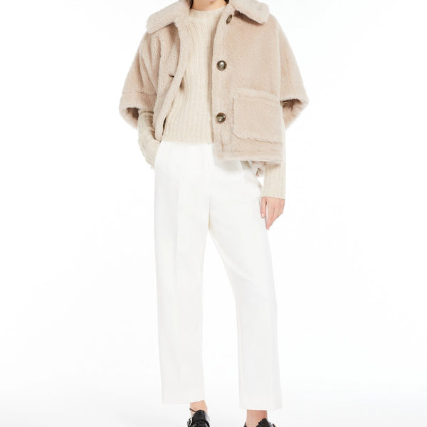 Alpaca wool teddy cape