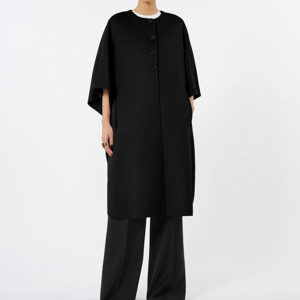 Long cashmere loden cape
