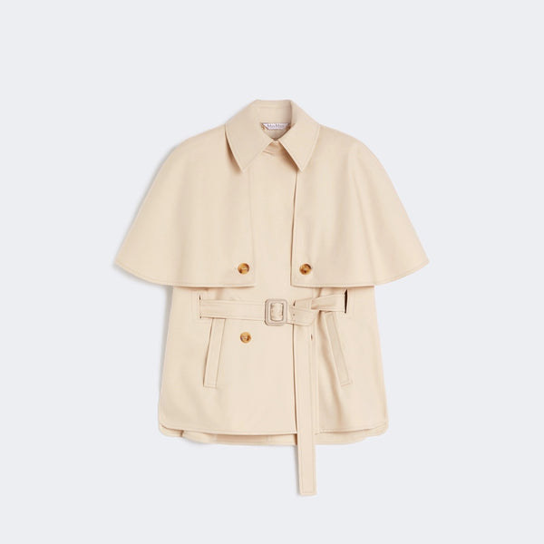 Water-repellent gabardine cape