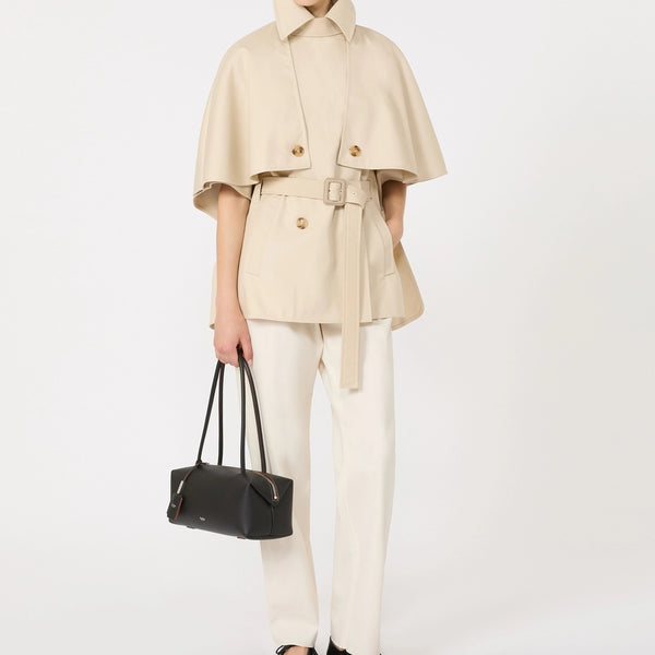 Water-repellent gabardine cape