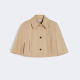 Short cape in water-repellent cotton